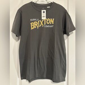 Classic Brixton Company Men's Charcoal T-Shirt